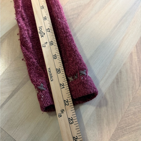 Woolrich Deep Red Knit Sweater quarter zip Size M - Picture 9 of 9